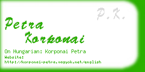 petra korponai business card